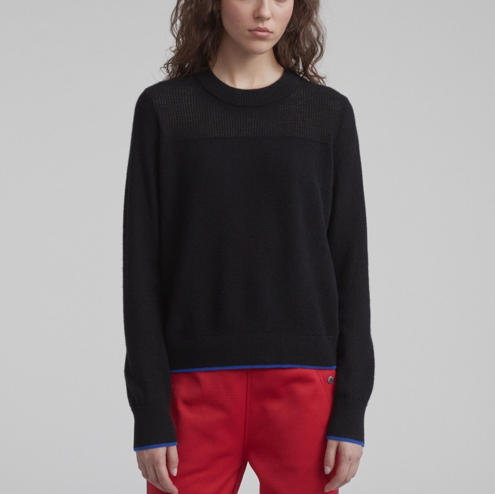 Rag & Bone Army Yoke Cashmere Crew Sweater Green - Picture 3 of 8